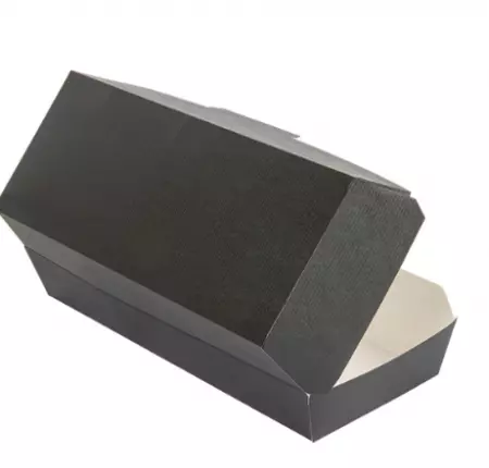 50 BO&Icirc;TES \ PANINI\  \'THEPACK\' 230 G/M2 26,5x12,2x7 CM NOIR CARTON ONDUL&Eacute; NANO-MICRO 