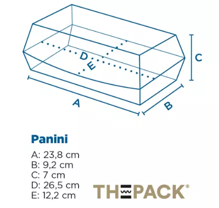 50 BO&Icirc;TES \ PANINI\  \'THEPACK\' 230 G/M2 26,5x12,2x7 CM NOIR CARTON ONDUL&Eacute; NANO-MICRO 