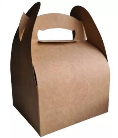 50 Boites a poign&eacute;e kraft 11 x 10 x 6 cm