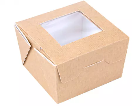 50 boites avec fenetre 300ml 8x7.5x5.5