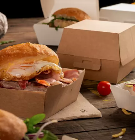 50 Boites Burger 220gr 14x12.5x9cm BRUN