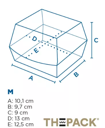 50 Boites Burger 220gr 14x12.5x9cm BRUN