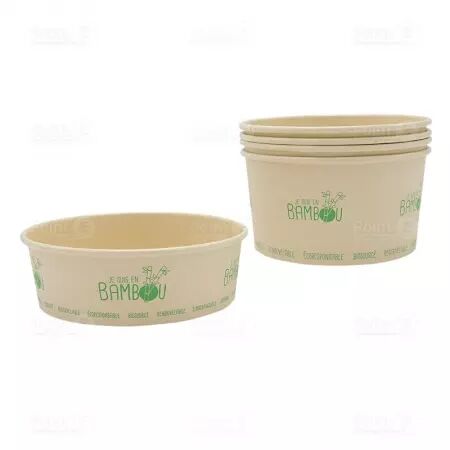 50 Bols Salade 480cc BAMBOU D150 H45mm