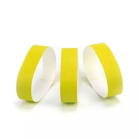 50 Bracelets JAUNE identification pap...