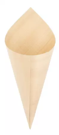 50 Cornets 12.5cm Naturel Bois