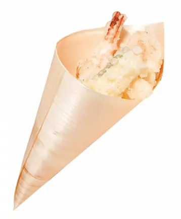 50 Cornets 12.5cm Naturel Bois