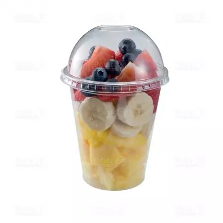 50 Couvercle PET Dome Avec trou pour POTTP12