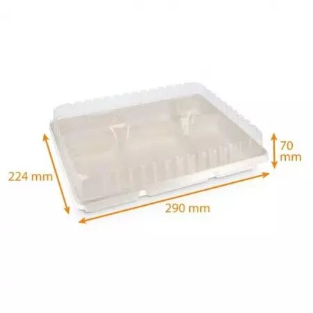 50 Couvercles Plateaux Repas 5 Compartiments BIO