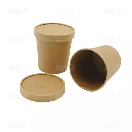 50 Couvercles Pour Pots Soupe Kraft 240/360/480ml