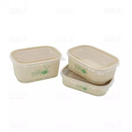 50 Couvercles PP Pour Barquettes Bambou