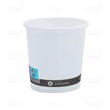 50 Gobelets Carton 25cl BLANC