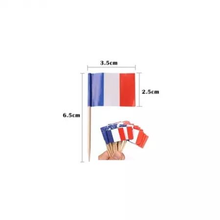 50 piques cocktails drapeau FRANCE