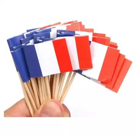 50 piques cocktails drapeau FRANCE