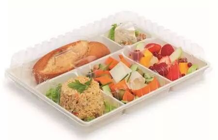 50 Plateaux Repas 5 Compartiments BIO