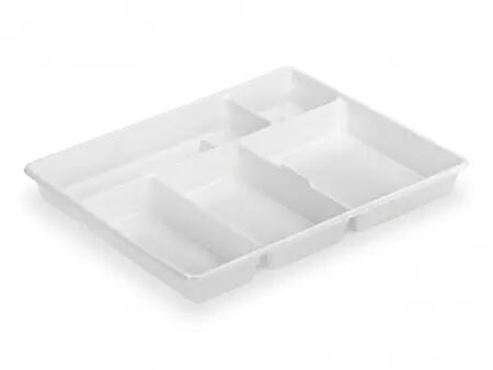50 Plateaux Repas 5 Compartiments BLANC PR5GN2B