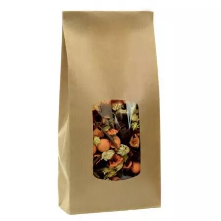 50 Sac SOS &agrave; FENETRE 200+100x310mm KRAFT BRUN Verg&eacute; 90g /50 