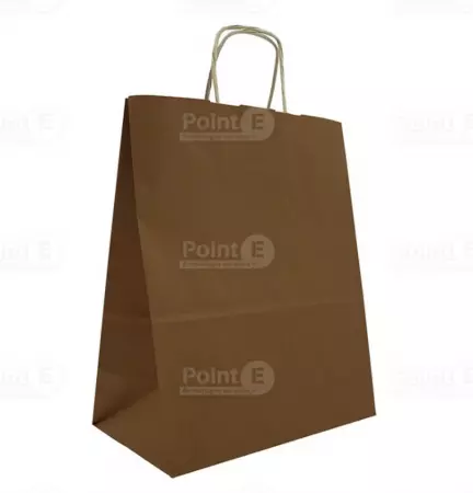 50 Sacs cabas avec poign&eacute;es torsad&eacute;es 80 g/m&sup2; 180 + 80 x 240 mm