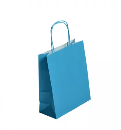 50 Sacs Kraft Tendance 18+8x22 BLEU / 21388