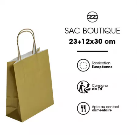 50 Sacs Kraft Tendance 23+12x30 OR / 21327