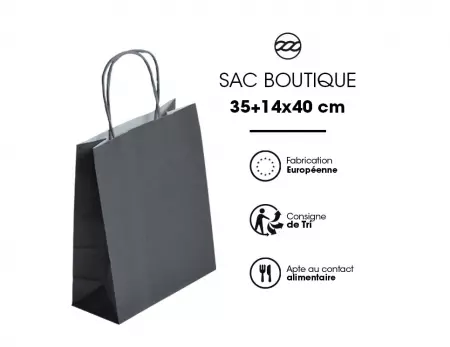 50 Sacs Kraft Tendance 35+14x40 GRIS / 21332