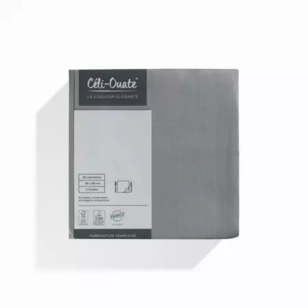 50 Serviettes C&eacute;liouate 38x38 BETON