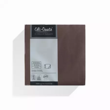 50 Serviettes C&eacute;liouate 38x38 CHOCOLAT
