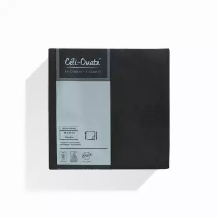 50 Serviettes C&eacute;liouate 38x38 EBENE