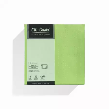 50 Serviettes C&eacute;liouate 38x38 PISTACHE