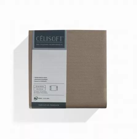 50 Serviettes Intiss&eacute; 40x40 ARGILE