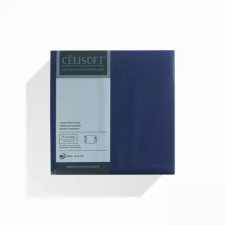 50 Serviettes Intiss&eacute; 40x40 BLEU MARINE