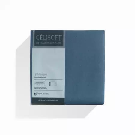 50 Serviettes Intiss&eacute; 40x40 BLEU ORAGE