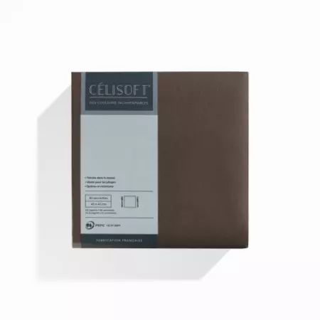 50 Serviettes Intiss&eacute; 40x40 CHOCOLAT