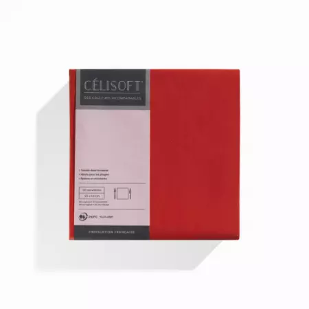 50 Serviettes Intiss&eacute; 40x40 ROUGE