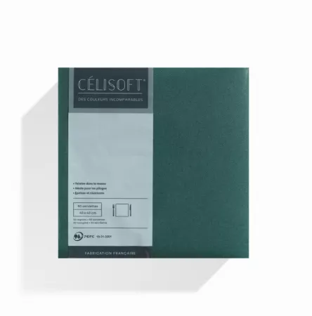 50 Serviettes Intiss&eacute; 40x40 VERT SAPIN