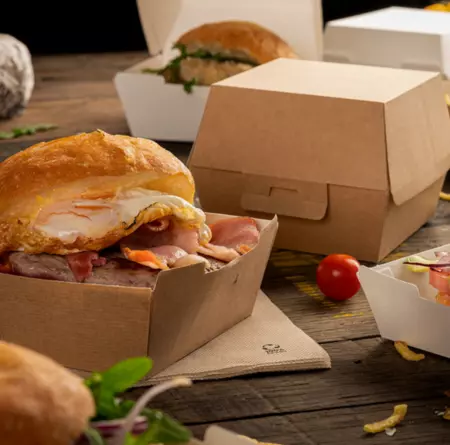 500 Boites Burger 220gr 14x12.5x9cm BRUN