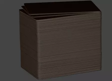 500 Cartes 54x86mm PVC NOIR