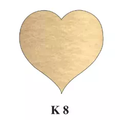 500 ETIQUETTES COEUR OR MAT / ETK8