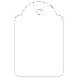 500 Etiquettes Fil Blanc 28x43 / 00391