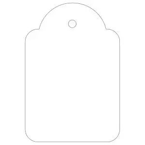 500 Etiquettes Fil Blanc 36x53 / 00392