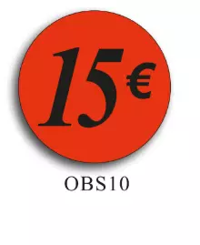 500 Etiquettes Fluo Orange 15�