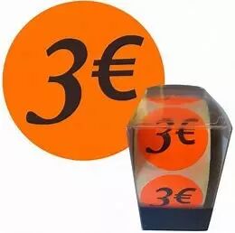 500 Etiquettes Fluo Orange 3�