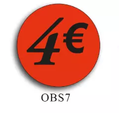 500 Etiquettes Fluo Orange 4�