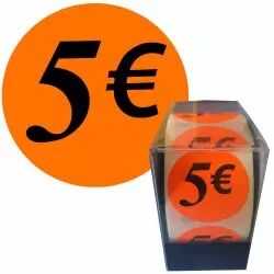 500 Etiquettes Fluo Orange 5�