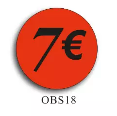 500 Etiquettes Fluo Orange 7�