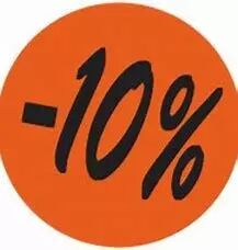 500 &eacute;tiquettes Fluo Rouge -10%