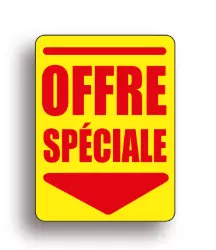 500 Etiquettes Offre Sp&eacute;ciale JAUNE ROUGE