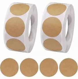 500 &eacute;tiquettes Vierge D20 Kraft