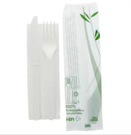 500 Kits Couverts CO-FO-SER 18cm CPLA