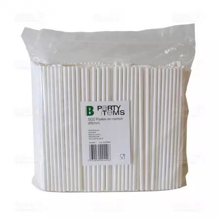 500 Pailles Carton KRAFT D6 H197mm