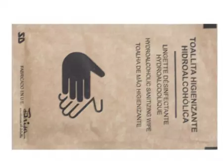 500 Sachets Lingettes Hydroalcoolique Kraft 6x8